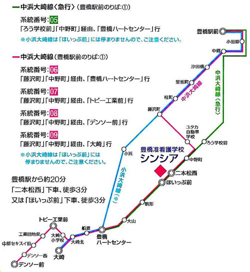 豊橋鉄道バス路線図