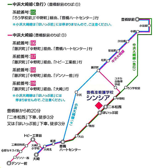 豊橋鉄道バス路線図